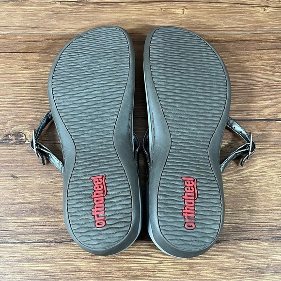 Orthaheel Yolanda Medallion Silver Flip Flops Sandals Women’s Size 9 Shoes - Picture 8 of 10